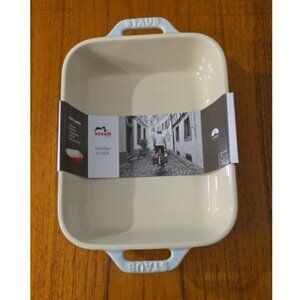 NWT STAUB France RECTANGLE GRATIN DISH LIGHT BLUE 7.5"X6"